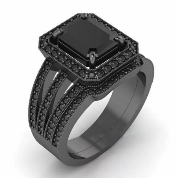 Black Saphire Ring - Picture 3 of 6